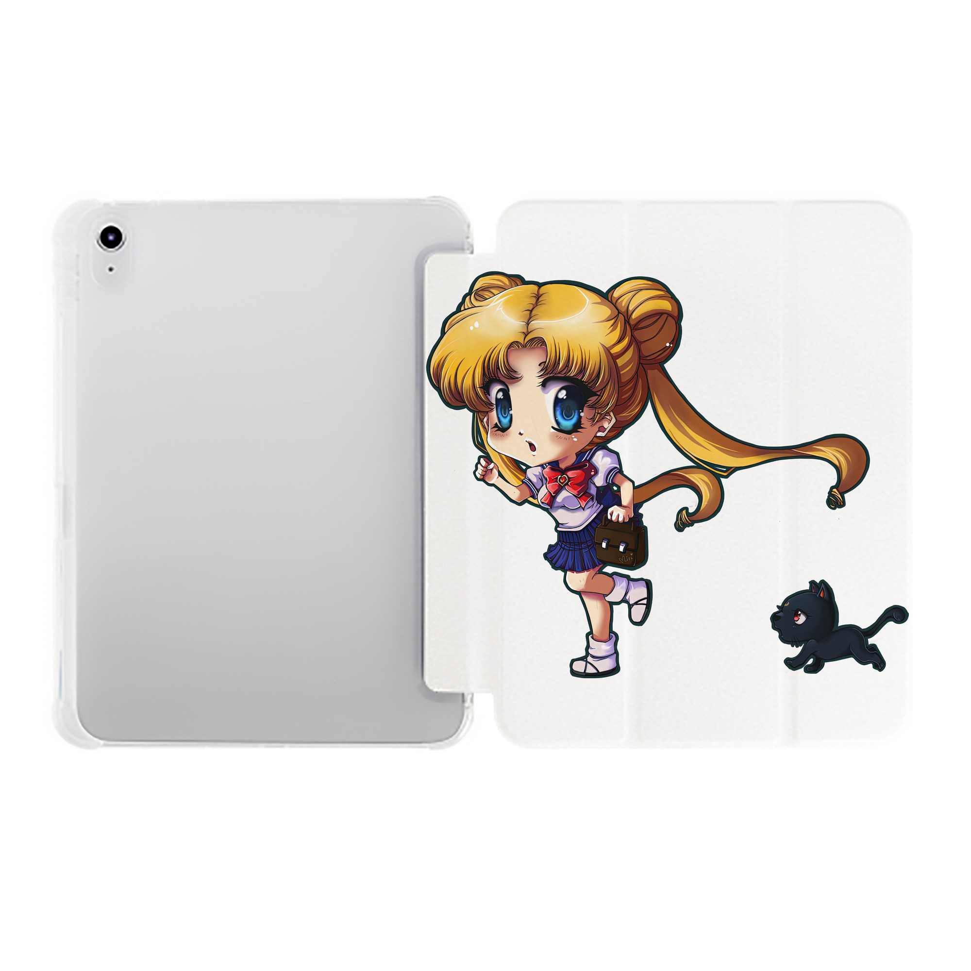 （画像用） 美少女戦士セーラームーン 愛野 美奈子 あいの みなこ Sailor Moon Aino Minako IPad ケース ペン収納付き 三つ折りスタンド PUレザー×シリコン 対応機種9.5/10.5/10.9インチ